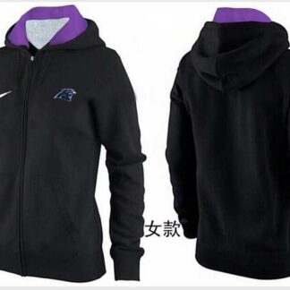 Womens Carolina Panthers Team Logo 2015 Full Zip Hoodie-32