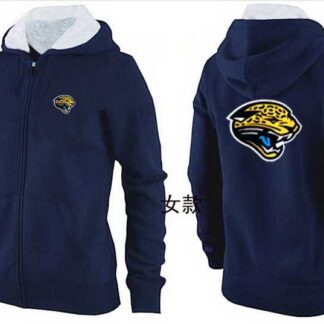 Womens Jacksonville Jaguars Team Logo 2015 Full Zip Hoodie-62