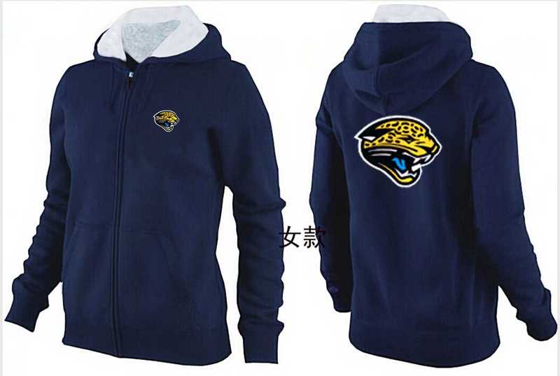 Womens Jacksonville Jaguars Team Logo 2015 Full Zip Hoodie-62