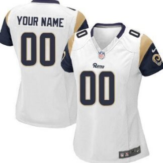 Women's Nike St. Louis Rams Customized White Limited Jersey