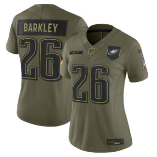 Saquon Barkley Philadelphia Eagles Nike Women’s 2025 Salute to Service Limited Jersey – Olive