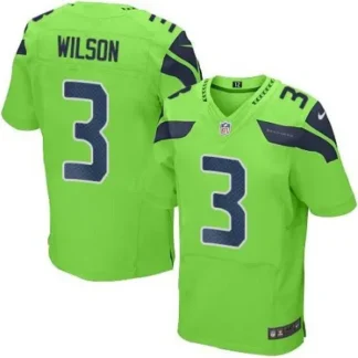 Breathable Seahawks #3 Russell Wilson Green Men's Stitched NFL Elite Rush Jersey for game day