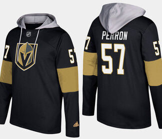 Adidas Vegas Golden Knights 57 David Perron Name And Number Black Hoodie