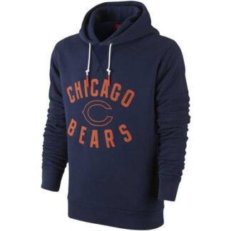 MEN'S NIKE CHICAGO BEARS WASHED PULLOVER HOODIE LanTian - NAVY BLUE