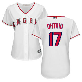 Los Angeles Angels #17 Shohei Ohtani White Home Women’s Stitched MLB Jersey