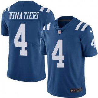 Colts #4 Adam Vinatieri Royal Blue Men's Stitched NFL Limited Rush Jersey
