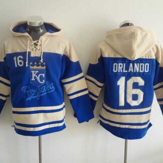 Kansas City Royals #16 Orlando Blue Stitched Hoodie
