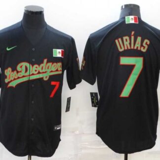 Dodgers 7 Julio Urias Black Mexico Cool Base Jersey