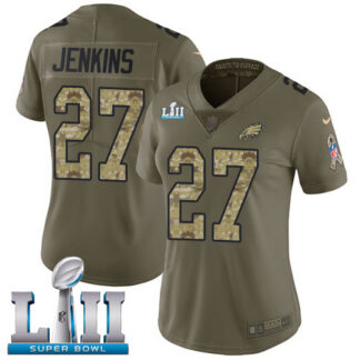 Nike Philadelphia Eagles #27 Malcolm Jenkins Olive/Camo Super Bowl LII Women’s Stitched NFL Limited 2017 Salute to...