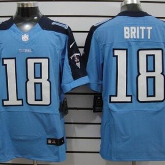 Nike Tennessee Titans #18 Kenny Britt Light Blue Elite Jersey