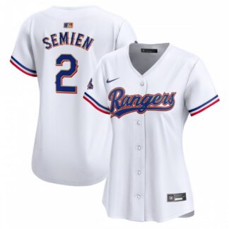 Marcus Semien Texas Rangers Nike Women's 2024 Gold Collection Limited Player Jersey – White