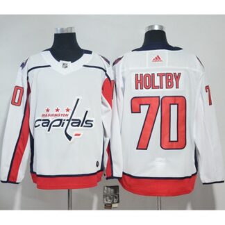 Adidas Washington Capitals #70 Braden Holtby White Road Authentic Stitched NHL Jersey