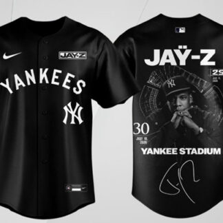 Men's New York Yankees x Jay-Z Black 2026 Apparel to Wu-Tang Clan Streetwear Baseball Jersey