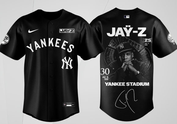 Men's New York Yankees x Jay-Z Black 2026 Apparel to Wu-Tang Clan Streetwear Baseball Jersey