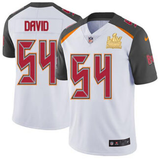 Nike Tampa Bay Buccaneers #54 Lavonte David White Youth Super Bowl LV Champions Patch Stitched NFL Vapor Untouchabl...
