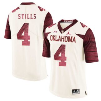 Oklahoma Sooners 4 Kenny Stills White 47 Game Winning Streak College Football Jersey Dzhi