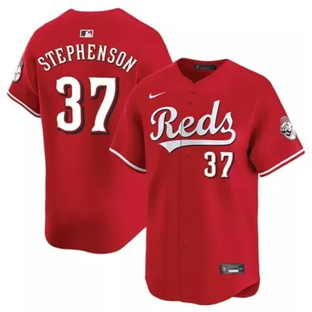 Men's Cincinnati Reds #37 Tyler Stephenson Red Home Limited Player Jersey