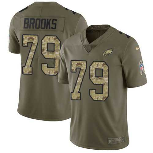 Nike Eagles 79 Brandon Brooks Olive Camo Salute To Service Limited Jersey Dzhi