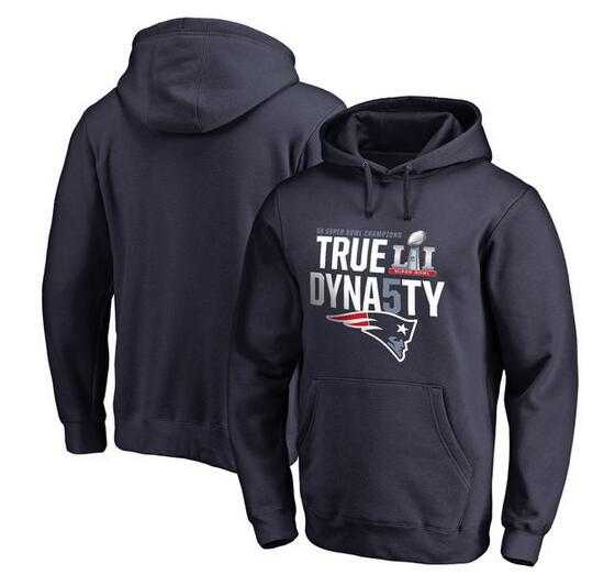 Men's New England Patriots Pro Line by Fanatics Branded 5 Time Super Bowl Champions True Dynasty Pullover Hoodie Na...