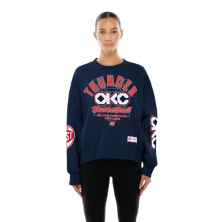 Breathable Oklahoma City Thunder New Era Women’s 2025/26 City Edition Sweatshirt – Blue for game day