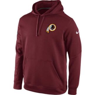 MEN'S WASHINGTON REDSKINS NIKE BURGUNDY KO CHAIN FLEECE PULLOVER PERFORMANCE HOODIE LanTian