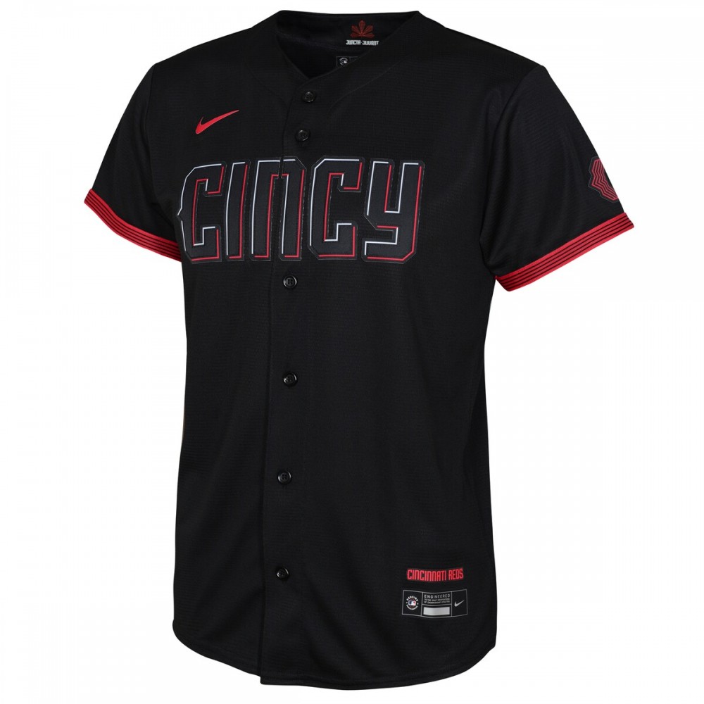 Cincinnati Reds Nike Youth 2023 City Connect Replica Jersey - Black - Image 2
