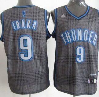 Oklahoma City Thunder #9 Serge Ibaka Black Rhythm Fashion Jersey