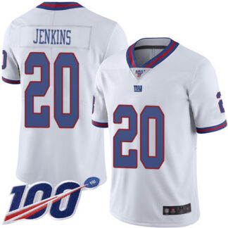 Nike New York Giants #20 Janoris Jenkins White Men’s Stitched NFL Limited Rush 100th Season Jersey