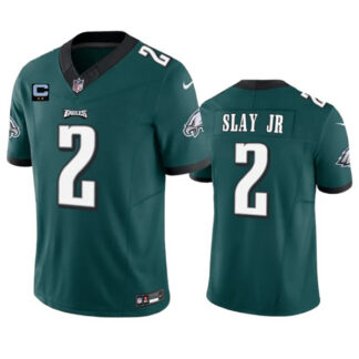 Men's Philadelphia Eagles #2 Darius Slay JR Green 2023 F.U.S.E. With 2-Star C Patch Vapor Untouchable Limited Footb...